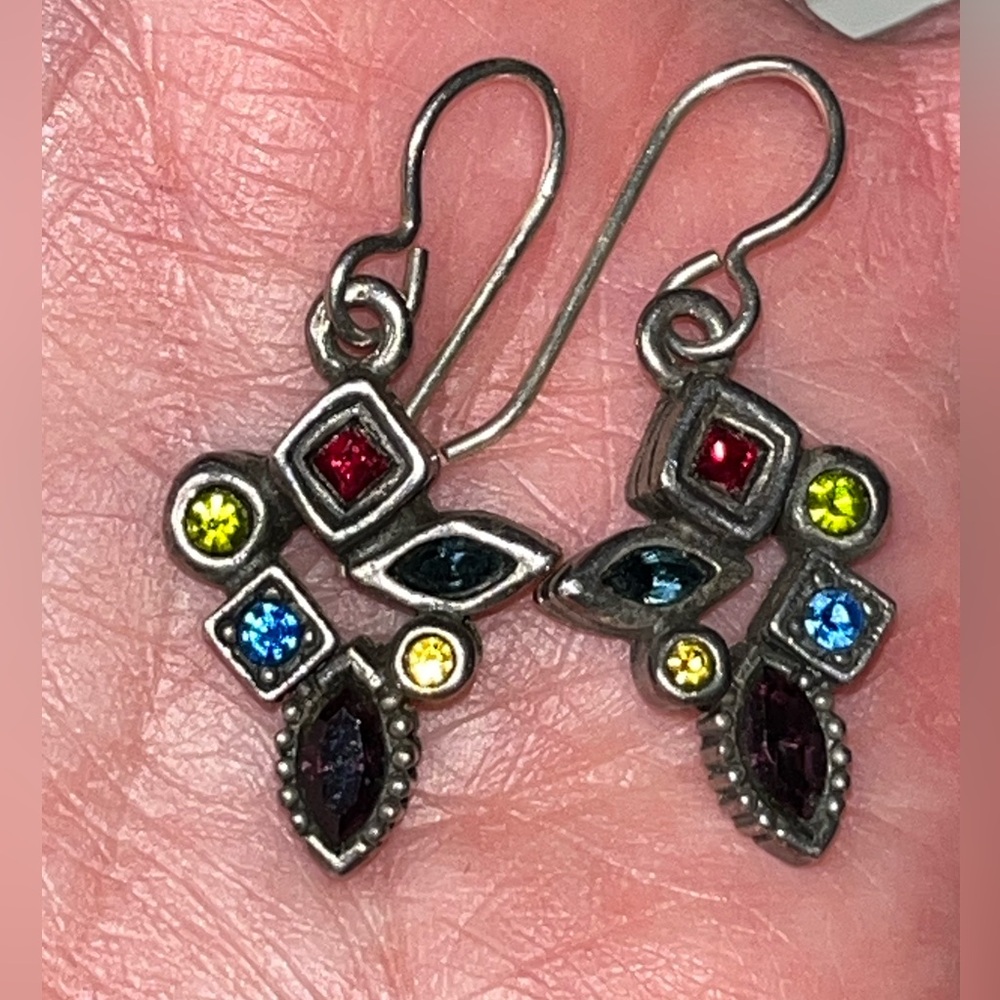 Gorgeous Patricia Locke wire earrings with Swarovski crystals.